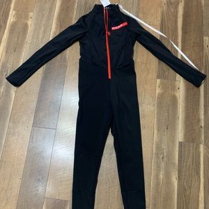 BRAND NEW WITG TAG Black/Red Misguided Ski Suit. US size 8, UK 12.